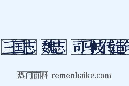 三国志·魏志·司马岐传造句是什么意思的图片